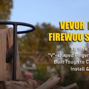 VEVOR Kindling Spliter Firewood Splitter 9" XL Large Wood Cutter Steel Manual Cutting Tool